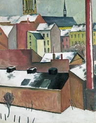 La Iglesia de Santa María en Bonn en la nieve, 1911